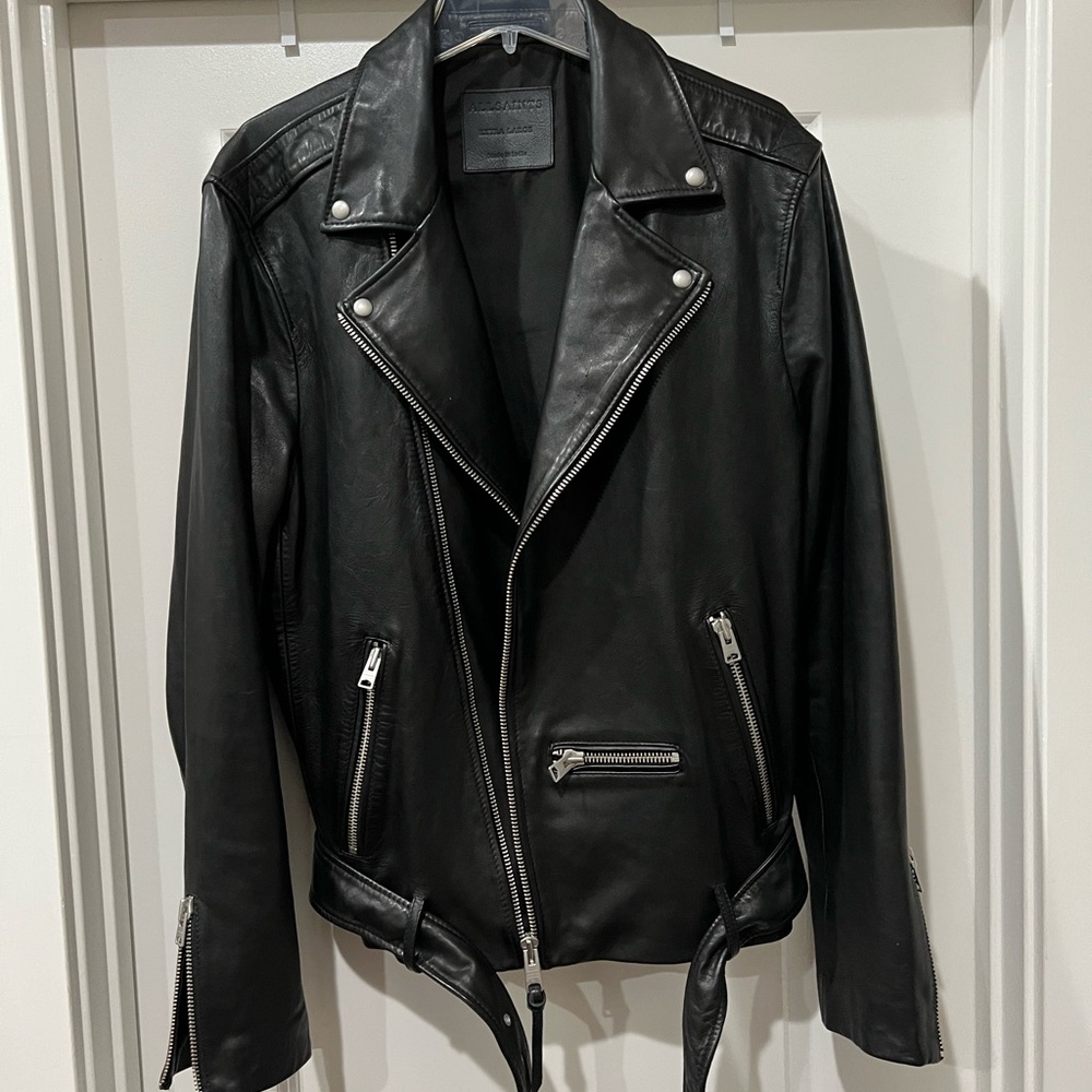ALLSAINTS Leather Biker Jacket Sz. XL